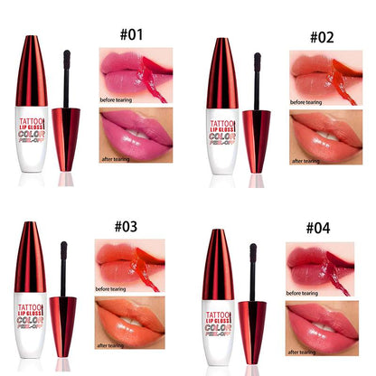 Tear off Glossy Lipstick, Natural Moisturizer , Not Easy to Peel Off, Non Stick to the Cup, Lightweight, Bright Valentine'S Day Color Hydrate Care Cosmetics